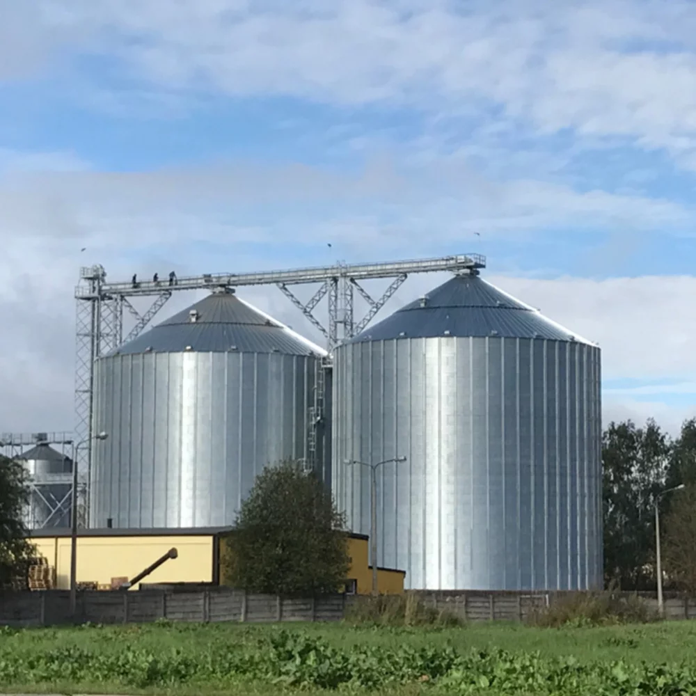 Grain storage silos